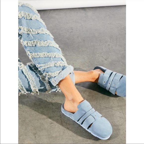 NEW Free People Sunday Season Mule Blue 8.5 - Picture 11 of 11